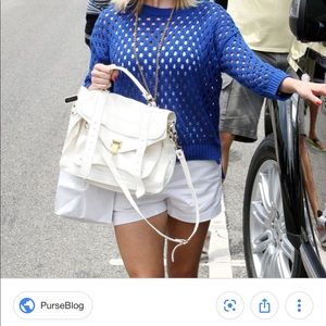 Proenza Schouler PS1 crossbody bag Large in white